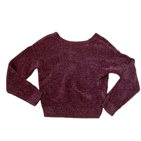 NEW PINK Victoria’s Secret Chenille Oversized Sweater Plum Purple Small - Picture 1 of 4